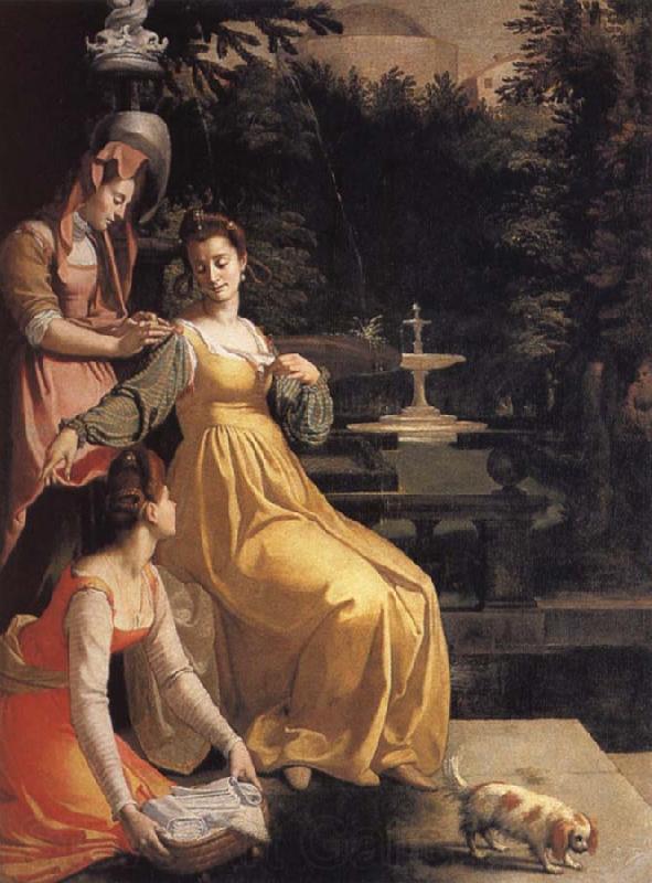Jacopo da Empoli Susanna bathing Spain oil painting art